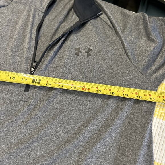Under Armour Mens Tech 1/2 Half Zip Top Gym Training Running Golf Gray Large New - Picture 11 of 13
